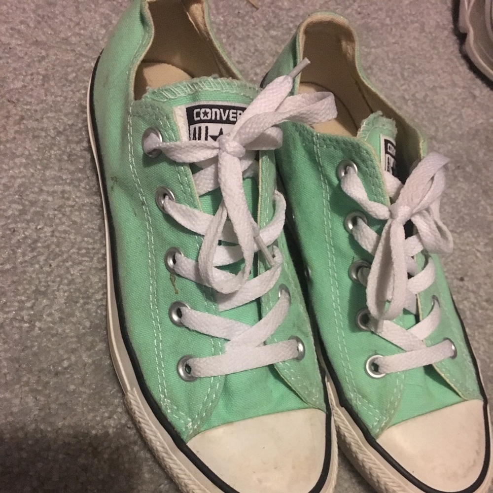 Mint green converse